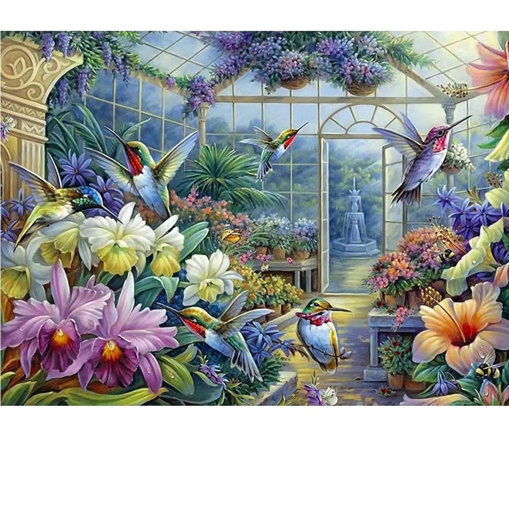 NWT Diamond Painting Hummingbirds For Adults DIY 5D For Beginners